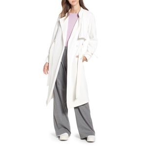 Wrap Crepe Trench Coat